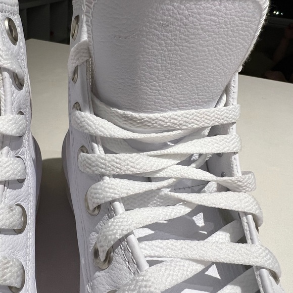 Converse Chuck Taylor All Star Move High Top Leather Shoes White - Picture 10 of 11